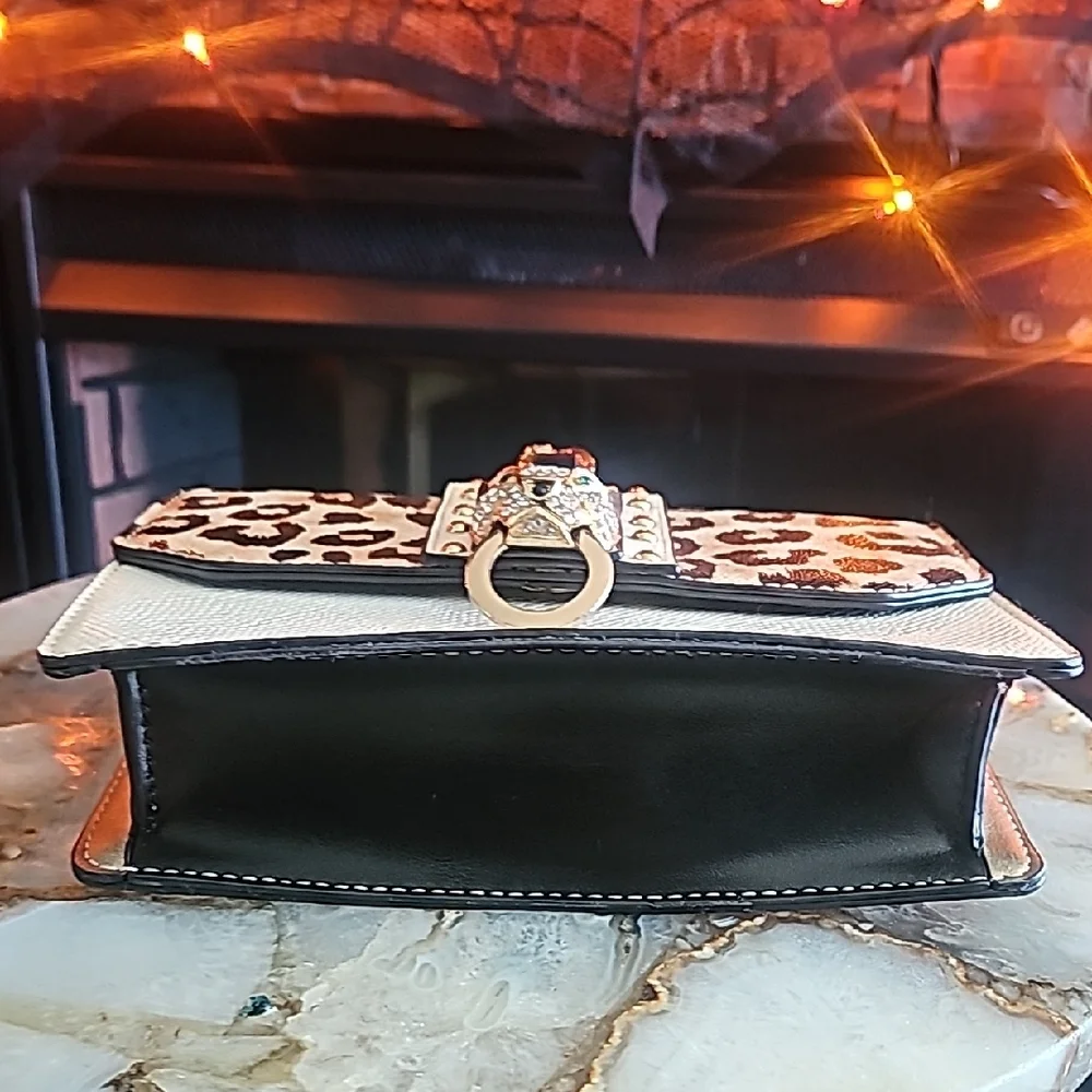 Aldo Leopard and Gold Accent Crossbody Bag - Picture 6 of 9